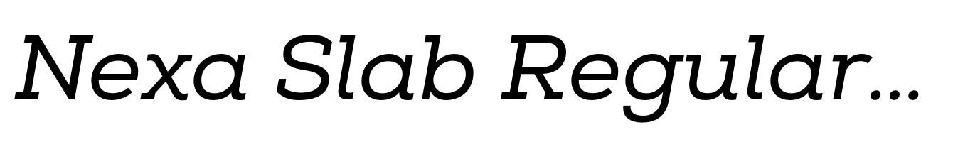 Nexa Slab Regular Italic
